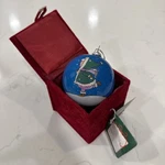 Greenbrier International Hand Painted Glass Snowman Christmas Ornament With Box!. Fixed Price $12.00.