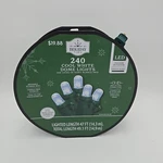 Holiday Time Christmas Lights 240 Cool White Dome Led Green Wire 49.1'. Fixed Price $19.98.