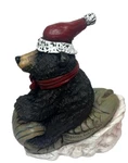 Stone Bunny Inc Bear Sleigh Ride 9.75" Statue Christmas Fish 2002 Telle Stein. Fixed Price $29.25.