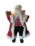 Northlight 24" Holly Berry Standing Santa Claus Christmas Figure With Presents. Fixed Price $40.00.