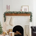 National Tree 9 Foot By 10 Inch Carolina Pine Garland With Clear Lights. Fixed Price $40.00.