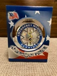 Christmas Ornament By Krebs 3-1/4" Emergency Medical Services Silver Logo Motto. Fixed Price $11.24.