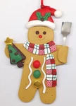 Gingerbread Man Baker Christmas Tree Ornament Polymer Clay Holiday Hanging Decor. Fixed Price $13.49.