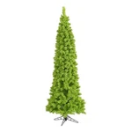 Vickerman 78" Fir Pencil Unlit Artificial Christmas Tree In Flocked Lime Green. Fixed Price $259.80.