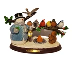 Thomas Kinkade Snowman And Songbird Sculpture Lights Up With Music. Fixed Price $75.00.