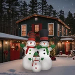 Inflatable Snowman Family With Led Lights For Christmas Vidaxl. Fixed Price $91.99.