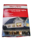Merry Brite Lights 200 Count Icicle Decoration New In Box. Fixed Price $24.00.