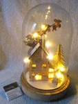 Gerson International 9" Lighted Christmas Scene Wooden Base Under Glass Dome. Fixed Price $39.99.