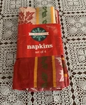 December Home Linen Napkins Set Of 4 Made India Red Green Holidays Brand New. Fixed Price $12.49.