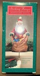 Vintage Hallmark Christmas Holiday Stocking Hanger Nostalgic Santa With Bag Toys. Fixed Price $5.00.