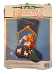 1991 Bucilla Christmas Holy Nativity 18 Felt Stocking #82825. Fixed Price $34.05.