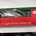 Kurt Adler Flickering Flame Candle Christmas Light Set Of 10 -euc Halloween. Fixed Price $15.99.