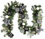 Valery Madelyn 6 Feet Pre-lit Christmas Garland With Lights For Mantle, Lighted. Fixed Price $49.00.