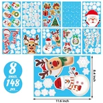 Joyful Start Christmas Window Clings Double Sided Snowflake Decals Pvc. Fixed Price $11.07.