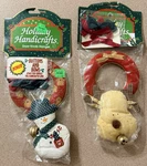 Holiday Handicrafts Christmas Door Knob Hanger Lot Of 2 Snowman Reindeer (new). Fixed Price $22.00.