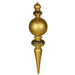 Vickerman 62" Plastic Shiny/matte And Glitter Final Ornament Gold. Fixed Price $340.27.