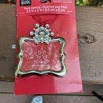 Christmas Tree Ornament Photo Picture Frame Silver Clear Stones Studio Decor New. Fixed Price $11.99.