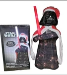 Rare Star Wars 28 Darth Vader Santa Tinsel Indoor Outdoor Lighted Kurt Adler. Fixed Price $100.00.