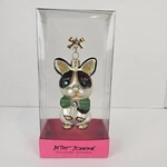 Betsey Johnson Bulldog Blown Glass Christmas Holiday Ornament. Fixed Price $19.77.