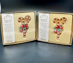 Roman Christmas Double Candy Cane Brooch Sliver Clear Red Rhinestones 2.5. Fixed Price $17.00.