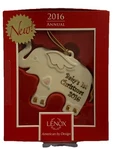 Lenox 2016 Annual Baby's First Christmas Elephant Ornament New In Box. Fixed Price $28.00.