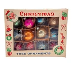 Vintage Stencil Glass Christmas Tree Ornaments Original Box Sleigh Poland. Fixed Price $149.95.