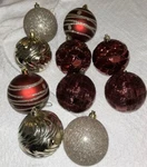 10 Shatterproof Multicolor Design Christmas Balls Ornaments. Fixed Price $15.93.
