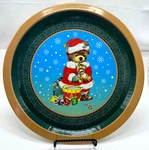 Regent Products Festive Teddy Christmas Metal Tin Tray Serve Round 13. Fixed Price $9.00.