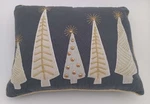 12X16" Pier Christmas Holiday Embellished Throw Lumbar Pillow Trees Gray Gold. Fixed Price $21.99.