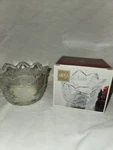 Mikasa Christmas Story Crystal Clear Glass Votive Tea Light Candle Holder 3". Fixed Price $18.99.