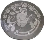 Christmas Studio Nova Mikasa Germany Crystal Winterland 14" Cake Plate SA532/311. Fixed Price $10.00.
