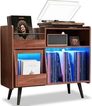Big Record Player Stand, Table With Power Outlet Led Light, 35. Fixed Price $182.99.