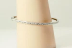 925 Sterling Silver Hinged Oval Bangle Bracelet 10.8 Grams (BR5210). Fixed Price $44.10.