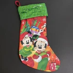 Disney Mickey Mouse Christmas Stocking Holiday Green Sequin Cuff 2017. Fixed Price $16.95.