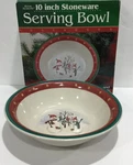 Serving Bowl Royal Season's Snowman 10 Inch Stoneware. Fixed Price $39.99.