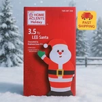 Home Accents Christmas Santa 3.5 Ft Led Lighted Inflatable Indoor Outdoor. Fixed Price $24.97.