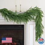 9FT Artificial Norfolk Pine Garland - Realistic Christmas Greenery For Mantle De. Fixed Price $47.98.