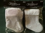 White Mini Christmas Stockings For Crafting Diy - 2 Packs, Styles. Total Of 10. Fixed Price $8.00.
