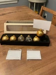 Vtg Darice Glass Christmas Ball Place Holders With Cards New. Fixed Price $15.00.