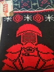 Disney Star Wars 18" Knit Christmas Stocking Praetorian Guard Black Red ES161. Fixed Price $15.87.