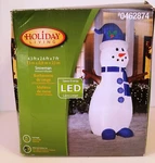 Holiday Living 7 Ft Inflatable Snowman With Box Christmas Yard Decoration Nib. Fixed Price $39.99.