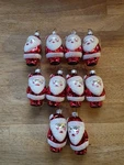 Vintage Midwest Of Cannon Falls Glass Santa Christmas Ornaments Lot 10. Fixed Price $24.00.