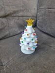 8 Christmas Holiday Lighted Tabletop Ceramic Tree White Battery Operated. Fixed Price $19.99.
