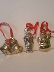 3 Ornaments Regent Square Silver Tone Snowman Bells Nut Cracker Christmas. Fixed Price $15.99.