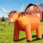 Domkom 8FT Highland Cow Inflatables Christmas Spring, Farm Ranch Blow Up Anim.... Fixed Price $102.51.