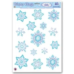 Snowflake Winter Clings By Beistle Company -. Fixed Price $8.29.
