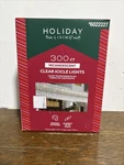 New Holiday Living Christmas 300 Count Lights Icicle Clear 20 Feet Total Length. Fixed Price $17.99.