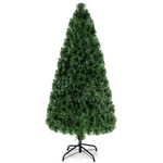 Topbuy 6' Pre-lit Fiber Optic Artificial Pvc Christmas Tree W/ Metal Stand. Fixed Price $75.99.