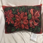 Natco Poinsettias Decorative Christmas Throw Pillow. Fixed Price $12.95.