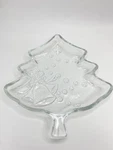 Crystal Clear Celebrations Christmas Tree Plate 7.5" Glass Holiday Candy Dish. Fixed Price $11.00.